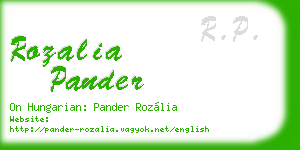 rozalia pander business card